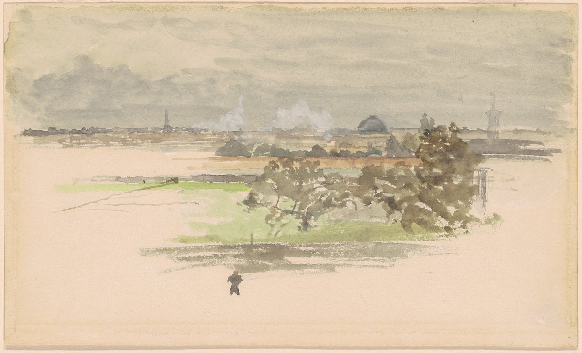 Marsh in Zeeland by James McNeill Whistler (American, 1834 - 1903), 16X12"(A3)Poster Print