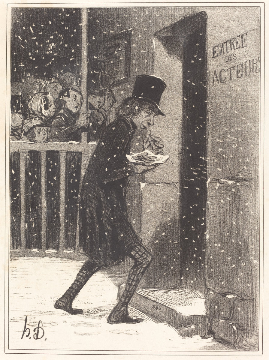 L'Acteur des Funambules by Honoré Daumier (French, 1808 - 1879), 16X12"(A3)Poster Print