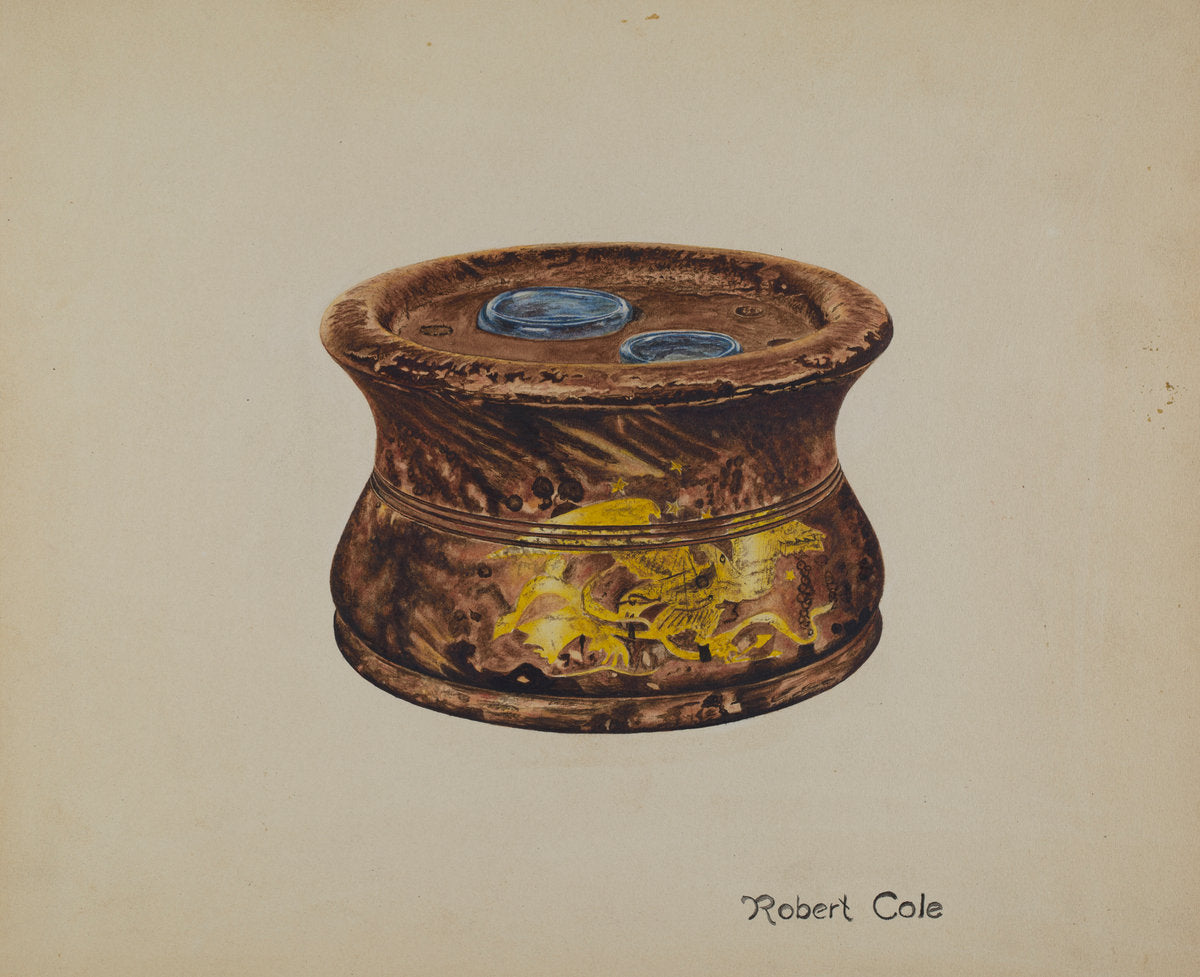 Ink and Pen Stand by Robert Cole (American, active c. 1935), 16X12"(A3)Poster Print