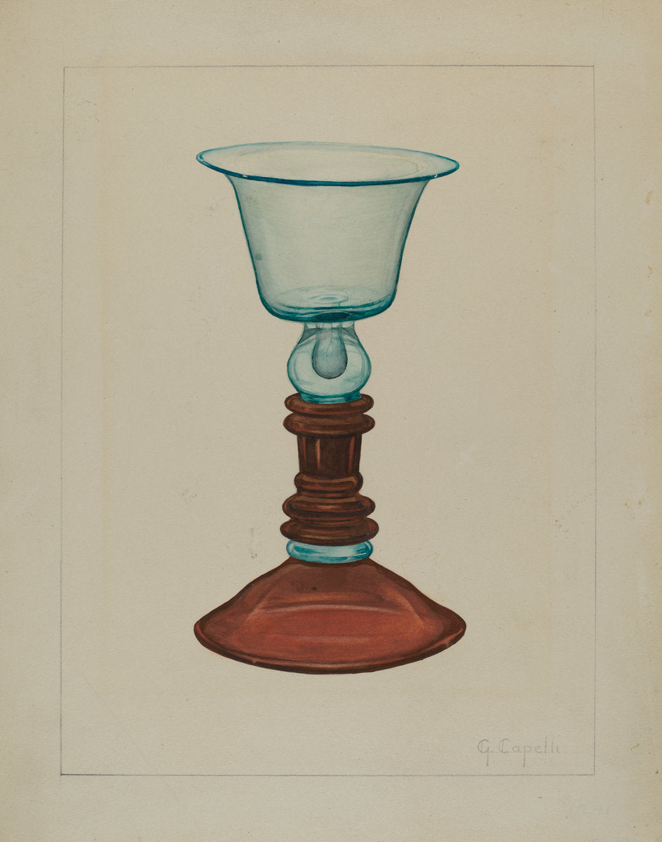 Goblet by Giacinto Capelli (American, active c. 1935), 16X12"(A3)Poster Print