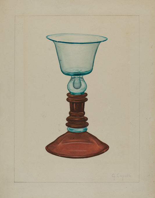 Goblet by Giacinto Capelli (American, active c. 1935), 16X12"(A3)Poster Print