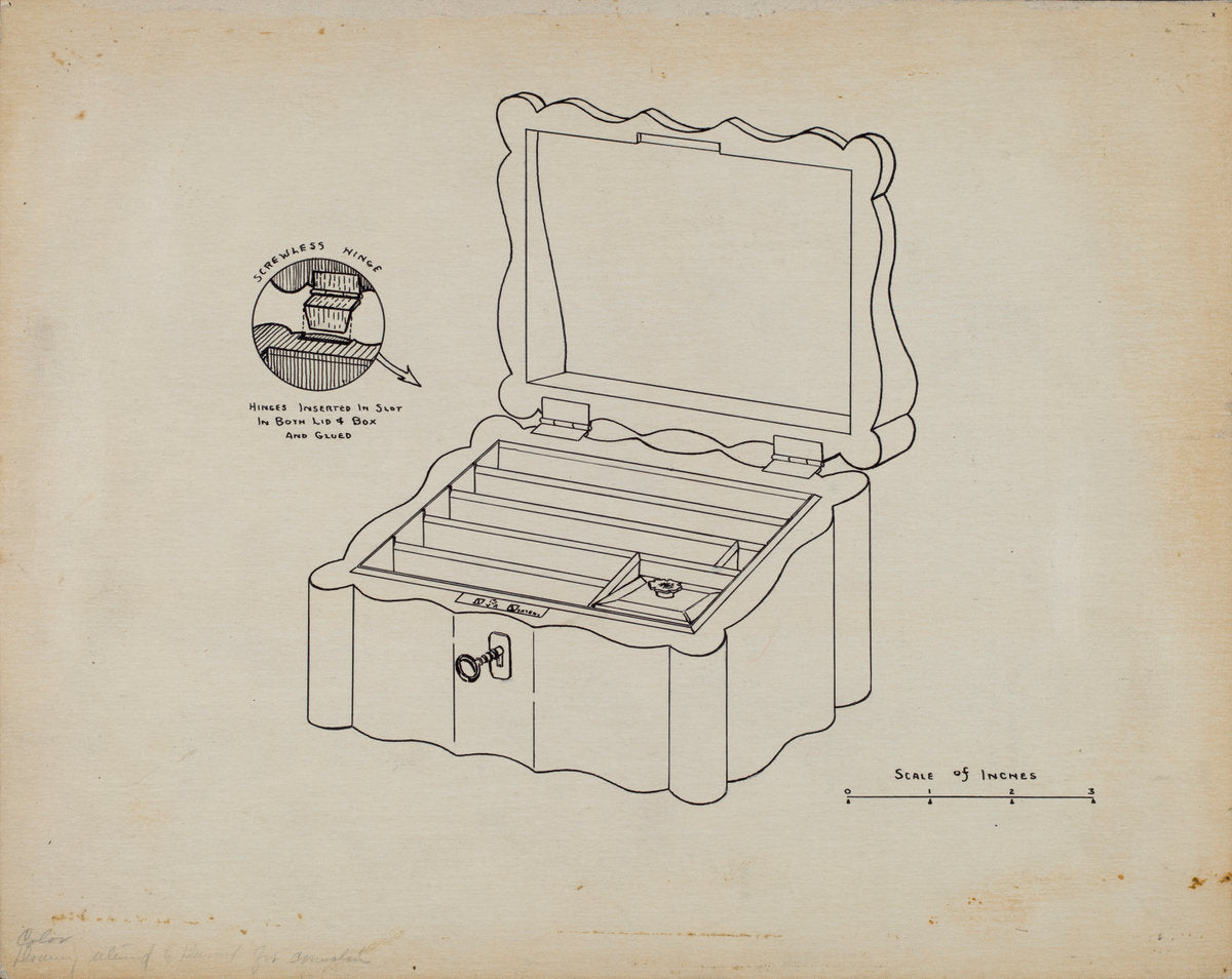 Game Box (For Poker Chips) by Francis Law Durand (American, active c. 1935), 16X12"(A3)Poster Print
