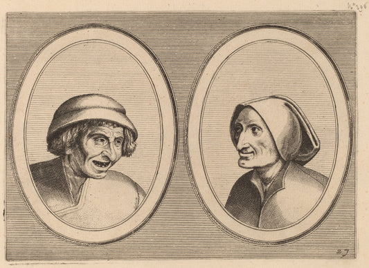 Keesje Licht-hart and "Verblinde Swaen" by Johannes and Lucas van Doetechum after Pieter Bruegel the Elder (Dutch, died 1605), 16X12"(A3)Poster Print