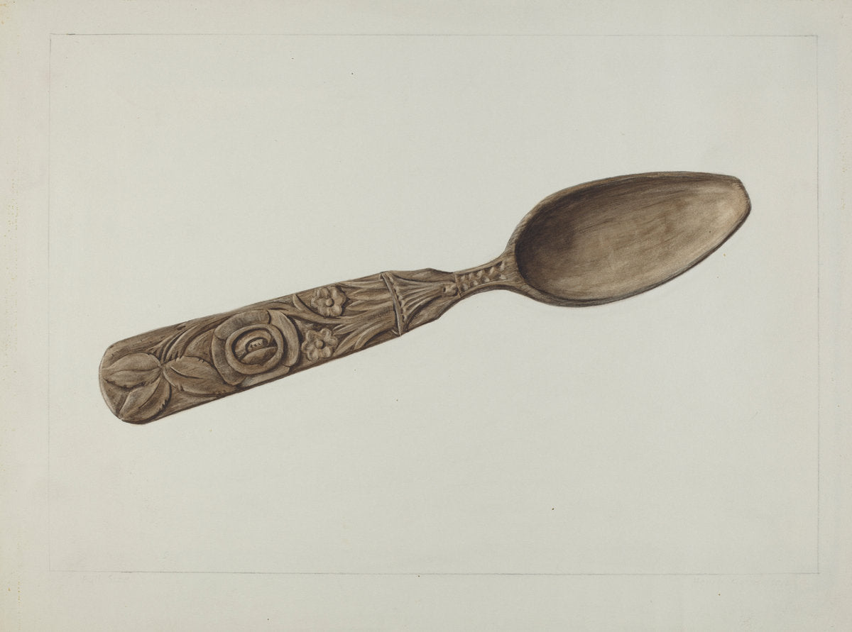 Wooden Spoon by Henry Rasmusen (American, active c. 1935), 16X12"(A3)Poster Print