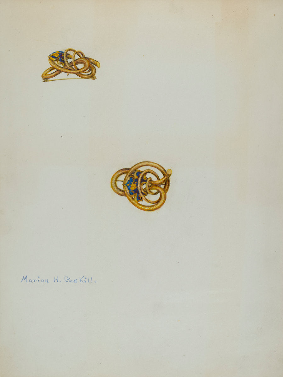 Brooch by Marion Gaskill (American, active c. 1935), 16X12"(A3)Poster Print