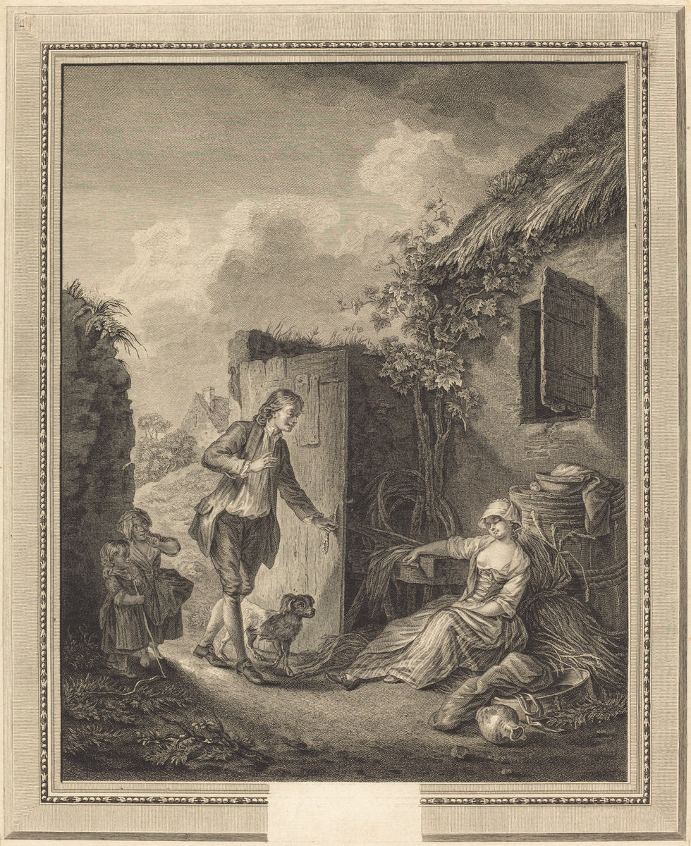 Lison dormait by Philippe Triere after Sigmund Freudenberger (French, 1756 - c. 1815), 16X12"(A3)Poster Print