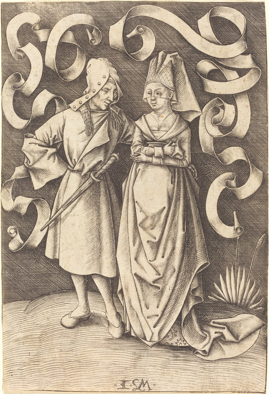 The Dissimilar Couple by Israhel van Meckenem (German, c. 1445 - 1503), 16X12"(A3)Poster Print