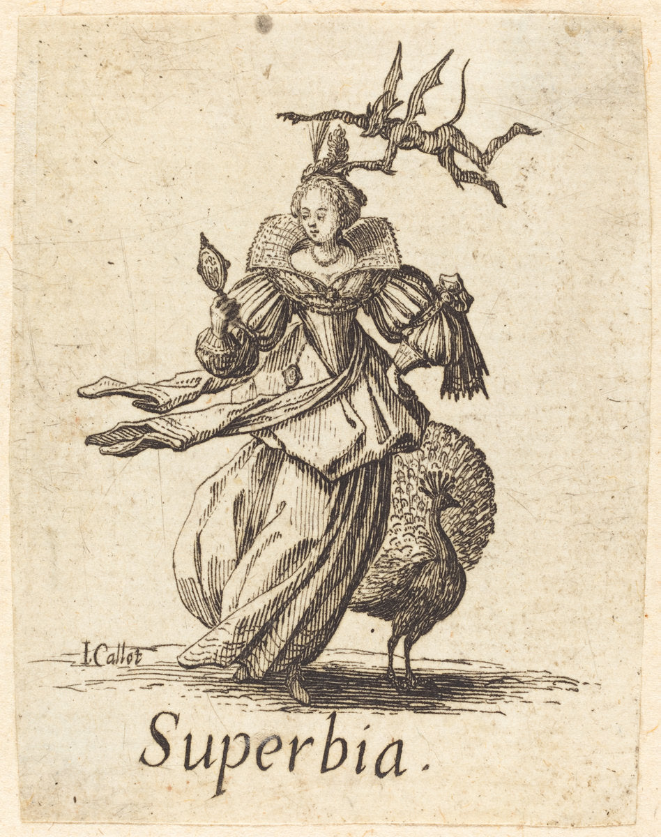 Pride (Vanity) by Jacques Callot (French, 1592 - 1635), 16X12"(A3)Poster Print