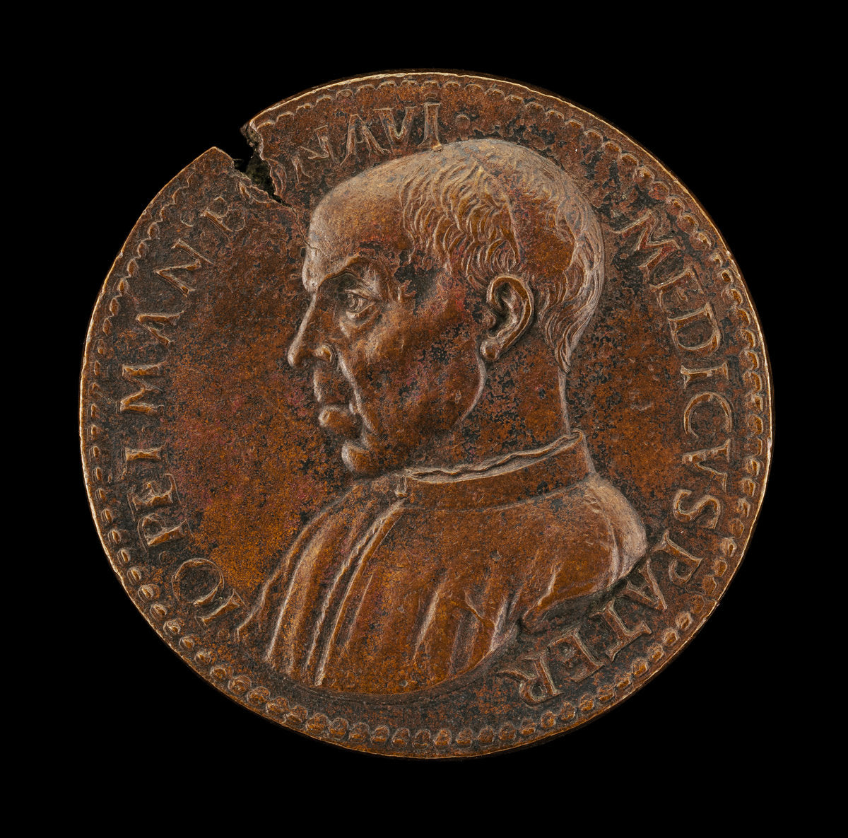 Giampietro Mantova Benavides, died 1520, Paduan Physician [obverse] by Giovanni da Cavino (Paduan, 1500 - 1570), 16X12"(A3)Poster Print