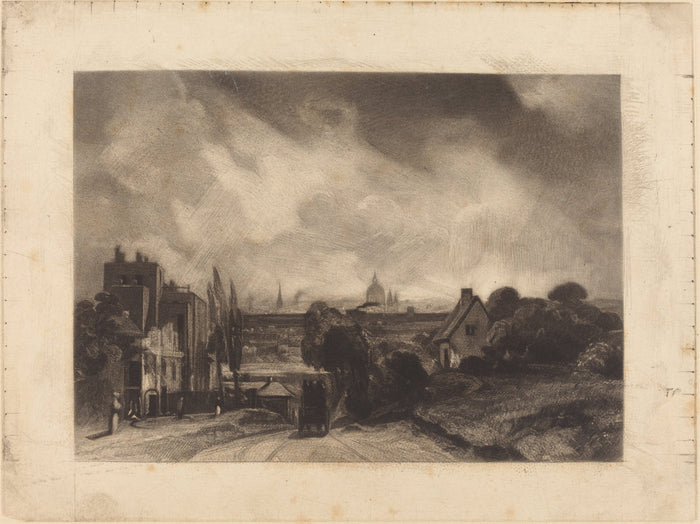 Sir Richard Steele's Cottages by David Lucas after John Constable (British, 1802 - 1881), 16X12