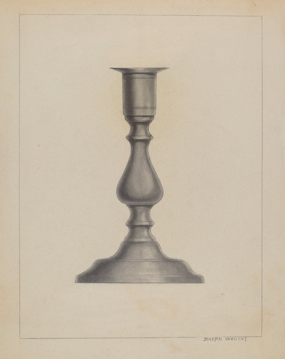Candlestick by Joseph Wolins (American, active c. 1935), 16X12"(A3)Poster Print