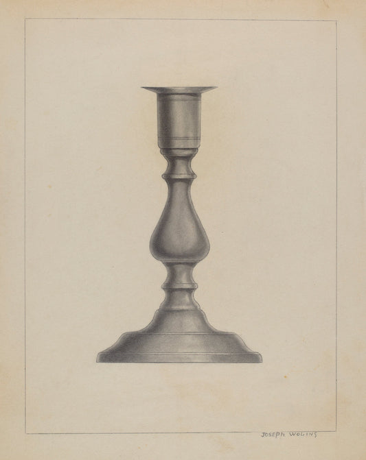 Candlestick by Joseph Wolins (American, active c. 1935), 16X12"(A3)Poster Print