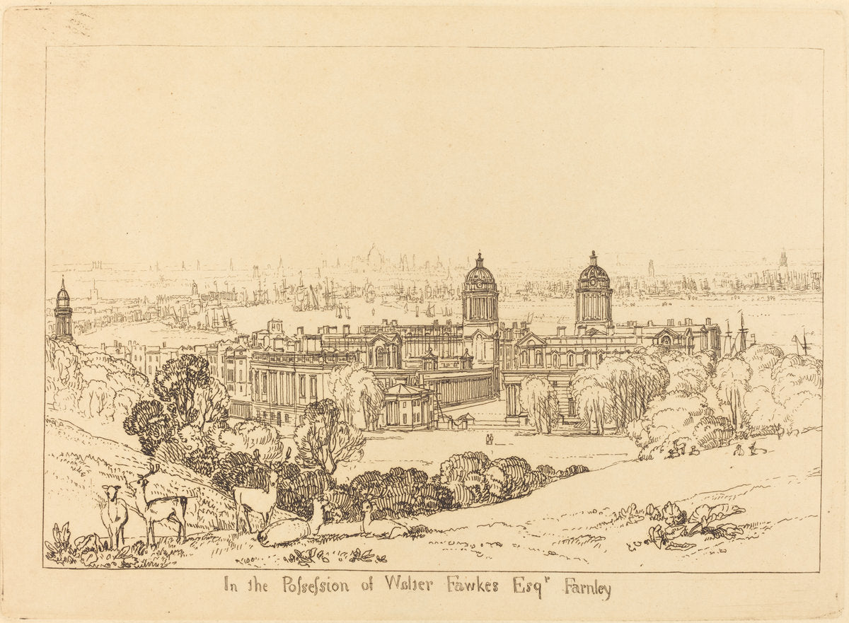 London from Greenwich by Joseph Mallord William Turner (British, 1775 - 1851), 16X12"(A3)Poster Print