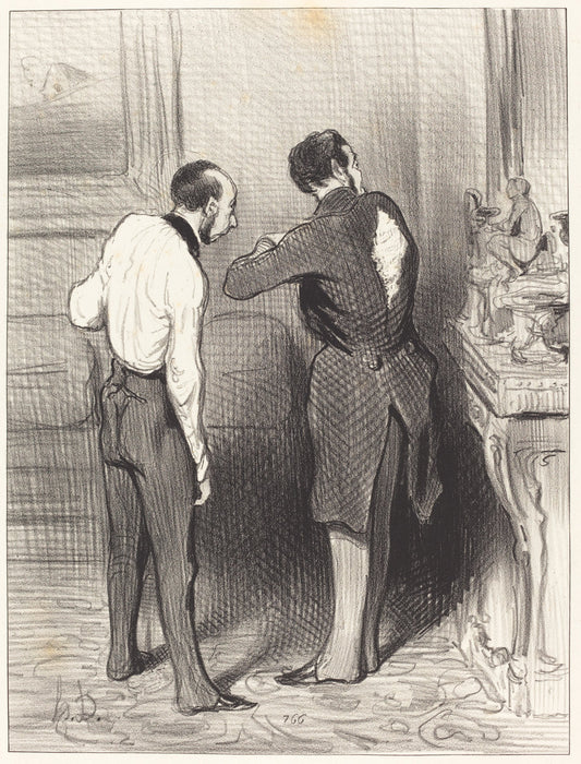 Ton habit me convient, je te l'emprunte... by Honoré Daumier (French, 1808 - 1879), 16X12"(A3)Poster Print