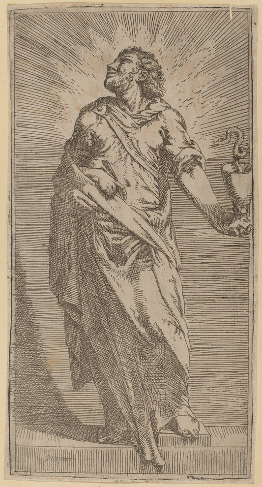 Saint John the Evangelist by Bartolomeo Passarotti (Italian, 1529 - 1592), 16X12"(A3)Poster Print