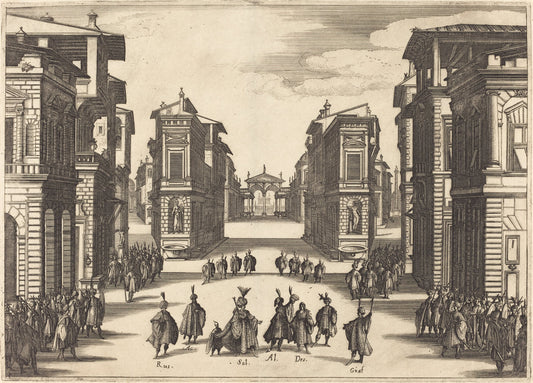 Solimano, Act IV by Jacques Callot (French, 1592 - 1635), 16X12"(A3)Poster Print