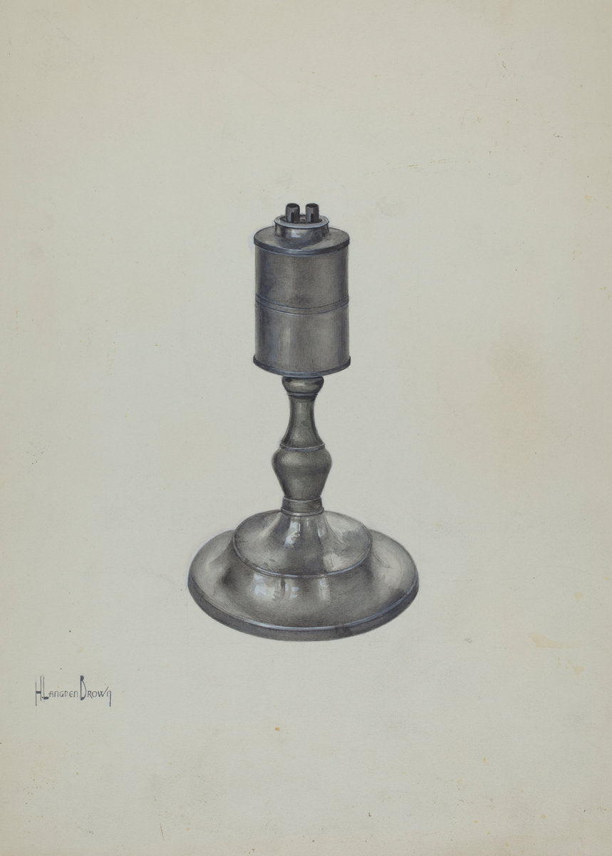 Lamp by H. Langden Brown (American, active c. 1935), 16X12"(A3)Poster Print
