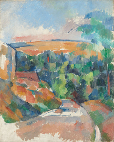 The Bend in the Road by Paul Cézanne (French, 1839 - 1906), 16X12"(A3)Poster Print