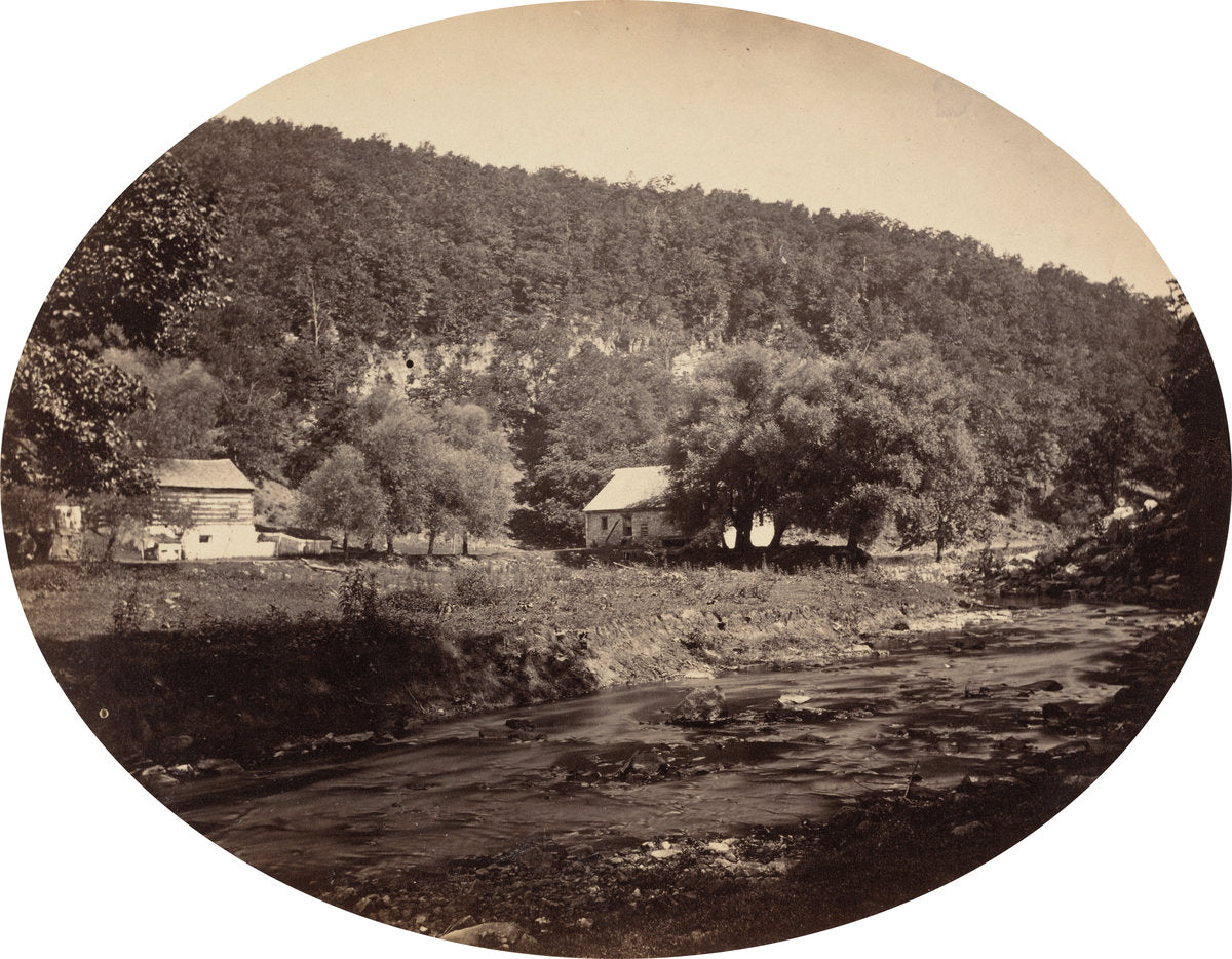 At Bedford Springs by John Moran (American, 1831 - 1902), 16X12"(A3)Poster Print