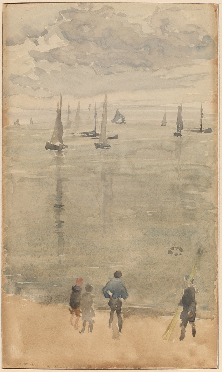 Violet [Note?]...The Return of the Fishing Boats by James McNeill Whistler (American, 1834 - 1903), 16X12"(A3)Poster Print