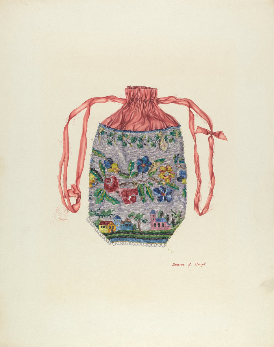 Beaded Bag by Dolores Haupt (American, active c. 1935), 16X12"(A3)Poster Print