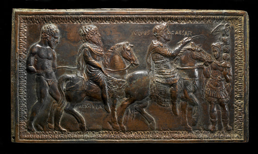 King Juba I of Numidia Led in Triumph by Julius Caesar by Filarete (Italian, c. 1400 - 1469), 16X12"(A3)Poster Print