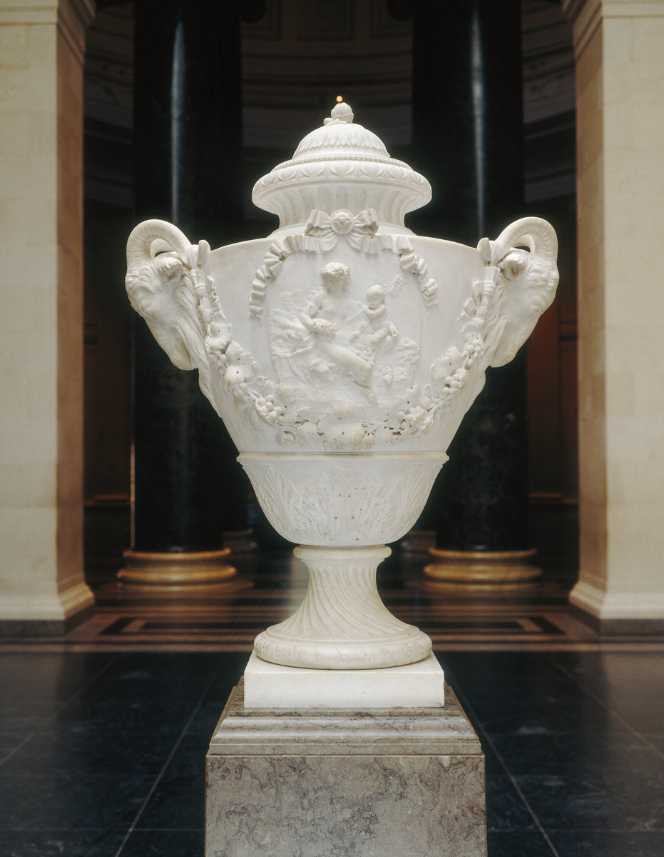 Monumental Urn by Clodion (French, 1738 - 1814), 16X12"(A3)Poster Print