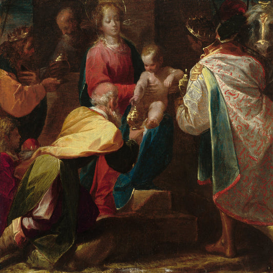 The Adoration of the Magi by Pier Francesco Mazzucchelli, called Morazzone (Lombard, 1573 - 1626), 16X12"(A3)Poster Print