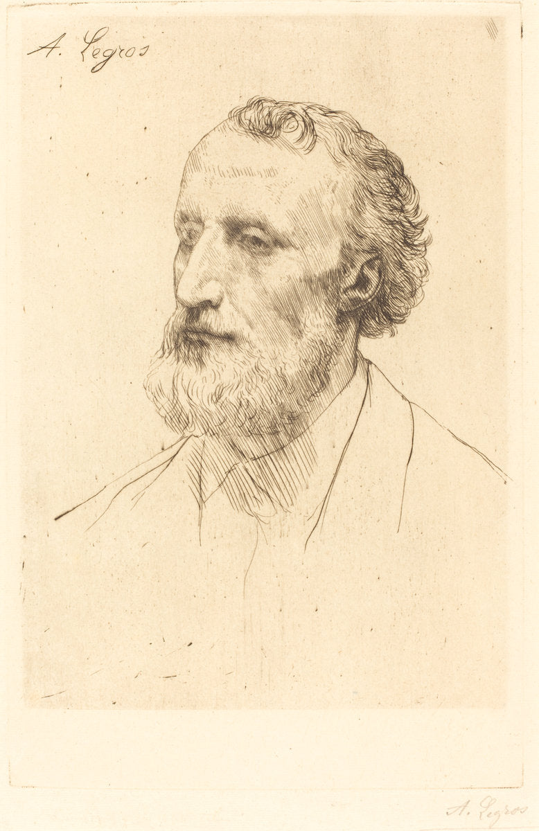 Jules Dalou, 1st plate by Alphonse Legros (French, 1837 - 1911), 16X12"(A3)Poster Print