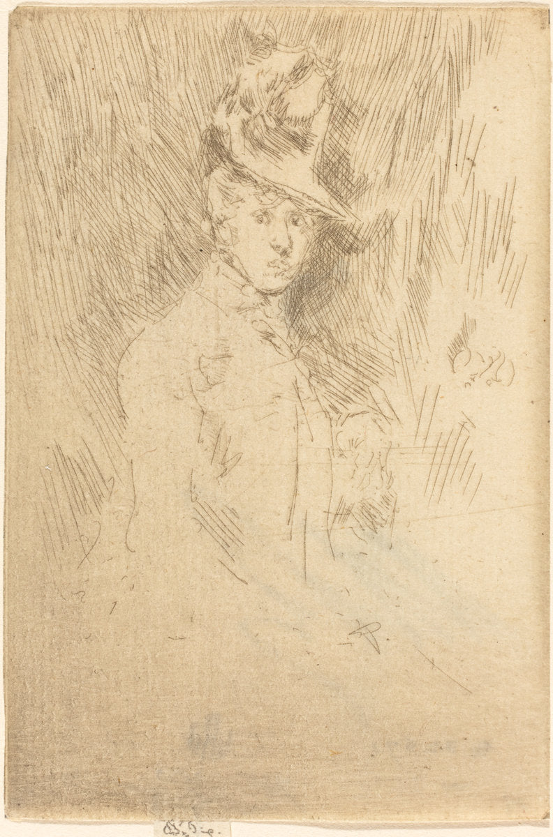 The Little Hat by James McNeill Whistler (American, 1834 - 1903), 16X12"(A3)Poster Print