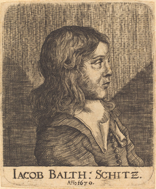 1670 by German 17th Century (Jacob Balthazar Schitz), 16X12"(A3)Poster Print