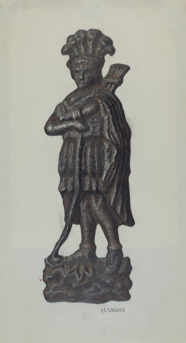 Cast Iron Ornament by Austin L. Davison (American, active c. 1935), 16X12"(A3)Poster Print