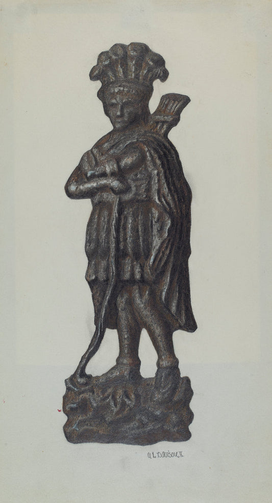 Cast Iron Ornament by Austin L. Davison (American, active c. 1935), 16X12"(A3)Poster Print
