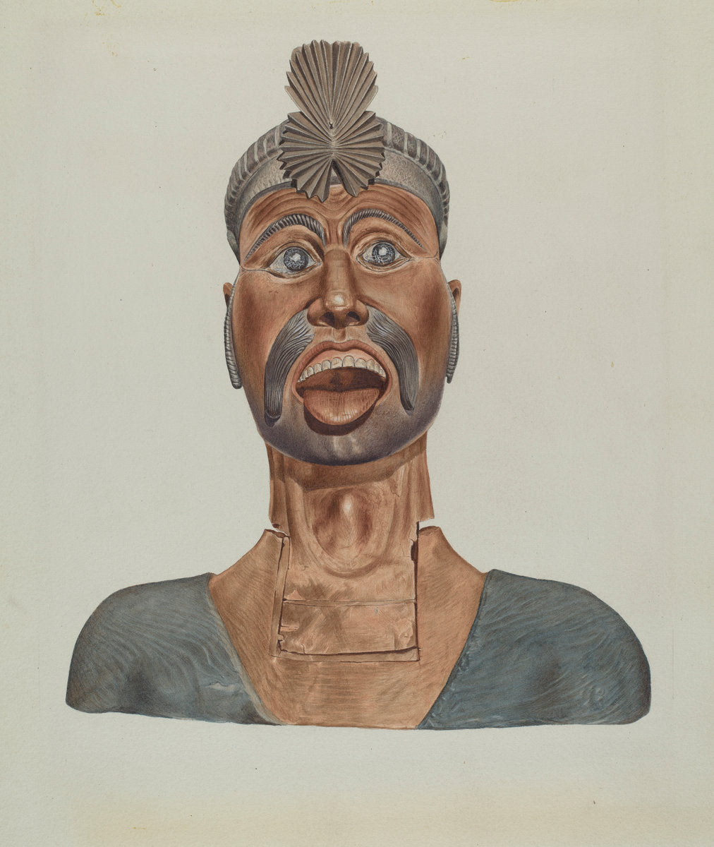 Figurehead: Turk's Head by Henry Murphy (American, active c. 1935), 16X12"(A3)Poster Print