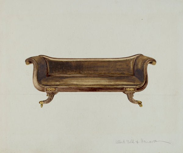 Sofa by Albert Gold and Donald Donovan (American, active c. 1935), 16X12"(A3)Poster Print