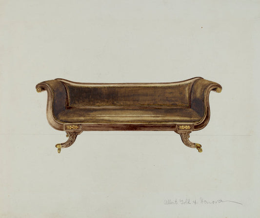 Sofa by Albert Gold and Donald Donovan (American, active c. 1935), 16X12"(A3)Poster Print