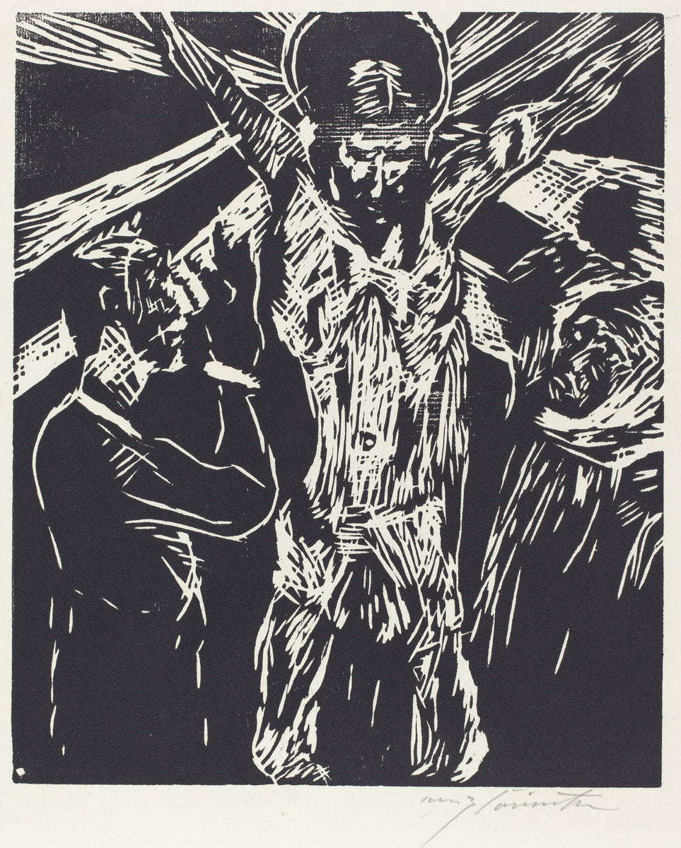 The Crucifixion (Christus am Kreuz) by Lovis Corinth (German, 1858 - 1925), 16X12"(A3)Poster Print