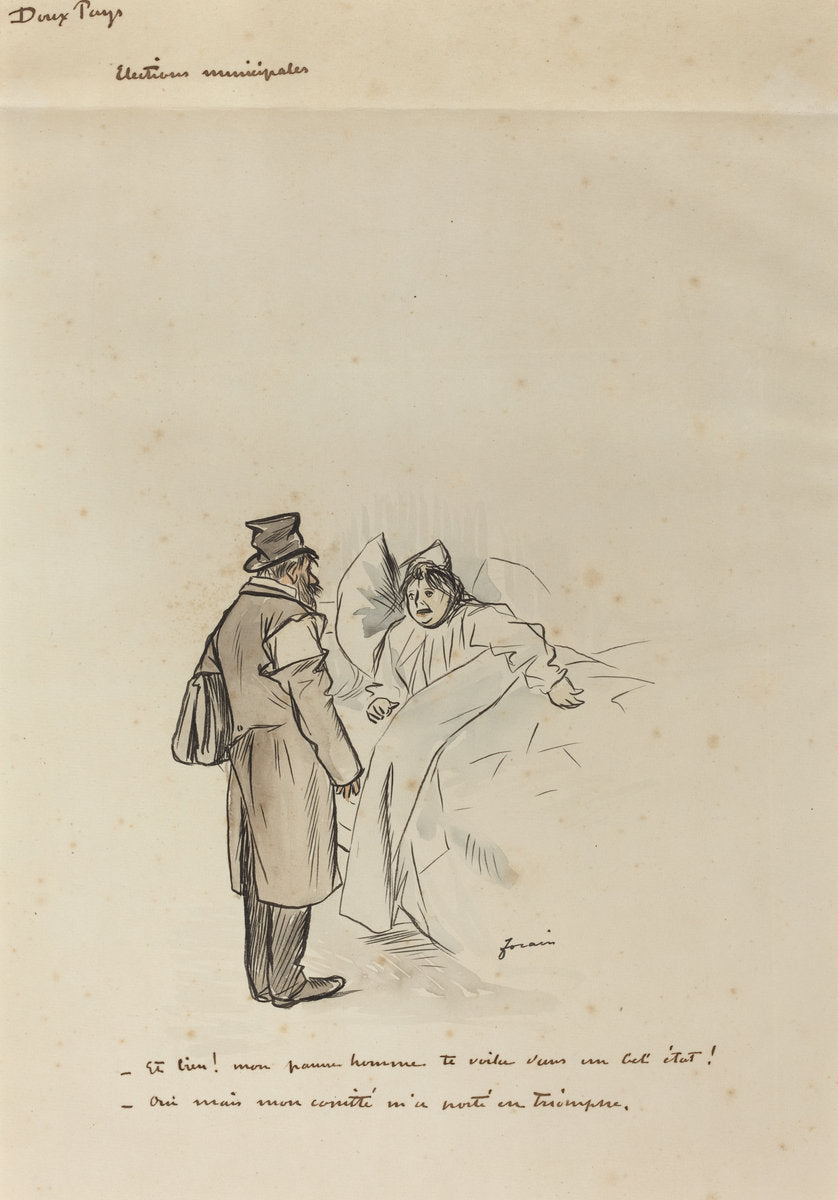 Elections Municipales by Jean-Louis Forain (French, 1852 - 1931), 16X12"(A3)Poster Print