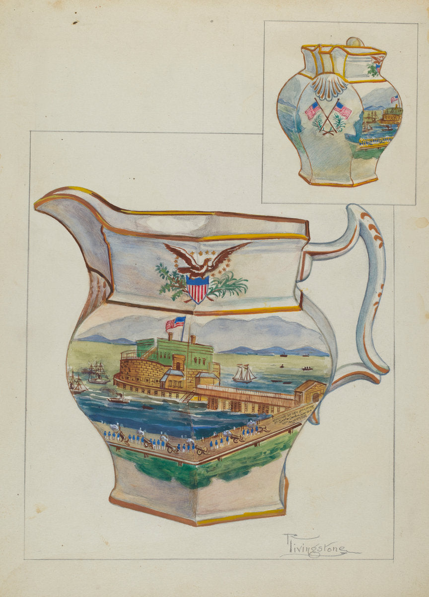 Pitcher by Rolland Livingstone (American, active c. 1935), 16X12"(A3)Poster Print