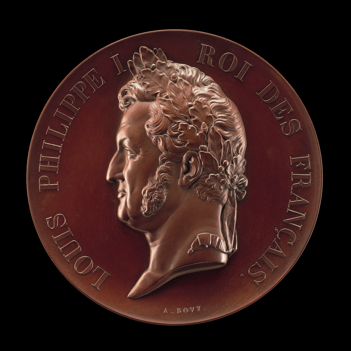 Louis Philippe, 1773-1850, King of the French 1830-1848 [obverse] by Antoine Bovy (Swiss, 1795 - 1877), 16X12"(A3)Poster Print