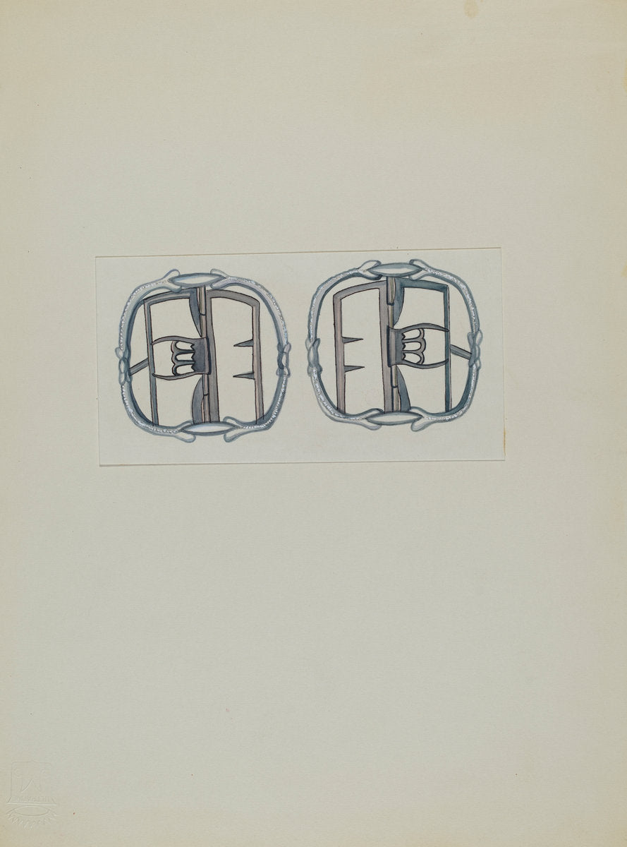Man's Shoe Buckle by Charles Criswell (American, active c. 1935), 16X12"(A3)Poster Print