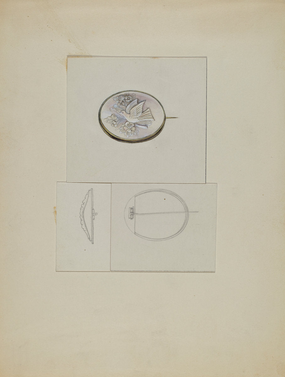 Brooch by John Dieterich (American, active c. 1935), 16X12"(A3)Poster Print