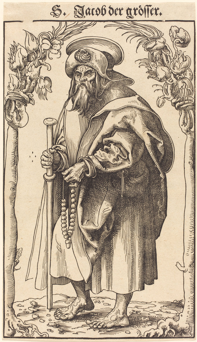 Saint James the Greater by Lucas Cranach the Elder (German, 1472 - 1553), 16X12"(A3)Poster Print