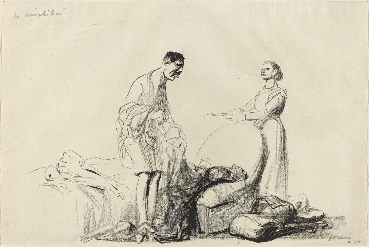 Le demobilise by Jean-Louis Forain (French, 1852 - 1931), 16X12"(A3)Poster Print