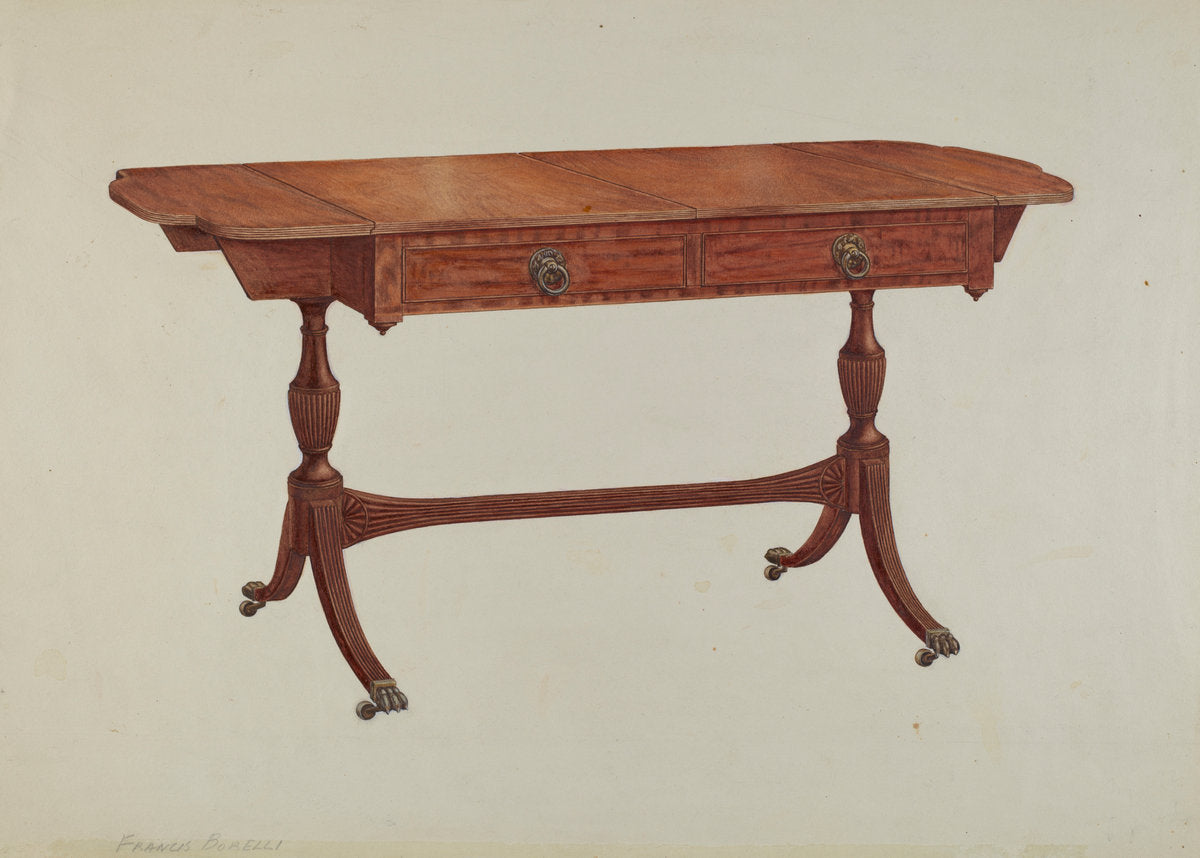 Sofa Table by Francis Borelli (American, active c. 1935), 16X12"(A3)Poster Print