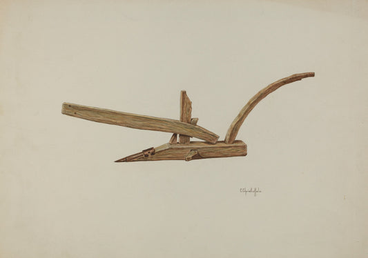 Plow by Cornelius Christoffels (American, active c. 1935), 16X12"(A3)Poster Print