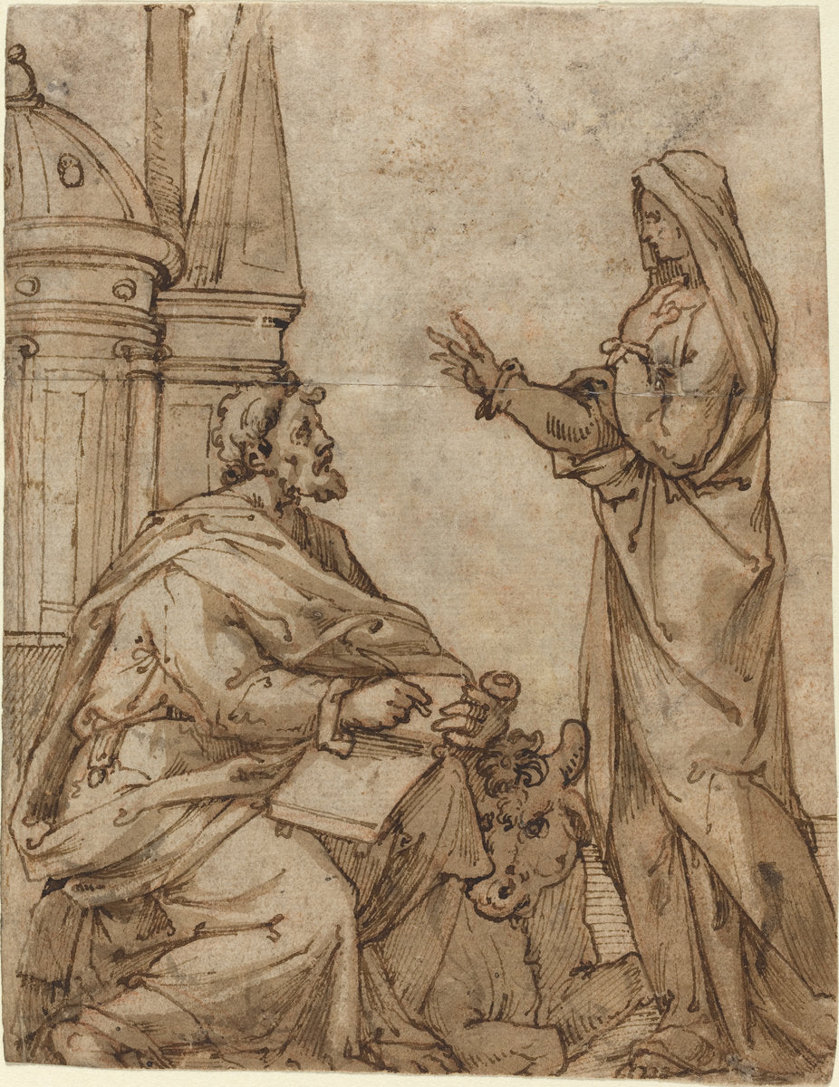 second half 16th century by Netherlandish 16th Century (Saint Luke), 16X12"(A3)Poster Print