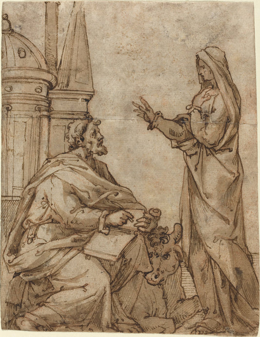 second half 16th century by Netherlandish 16th Century (Saint Luke), 16X12"(A3)Poster Print