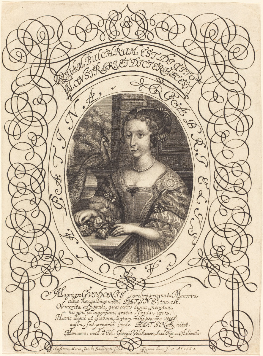 Gabrielle Carola Patina by Susanne Maria von Sandrart (German, 1658 - 1716), 16X12"(A3)Poster Print