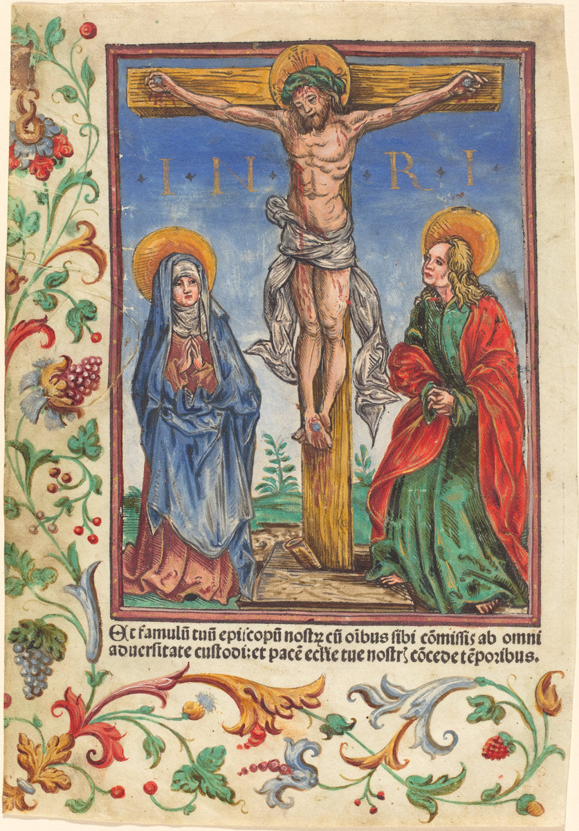 Christ on the Cross by Attributed to Hans Burgkmair I (German, 1473 - 1531), 16X12"(A3)Poster Print